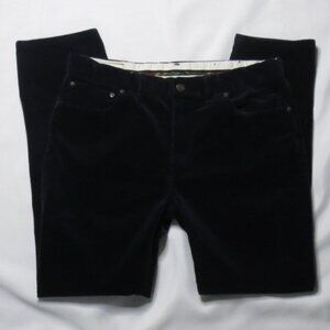 POLO by RALPH LAUREN mens DARK BLUE corduroy PANTS thick TROUSERS SIZE 35